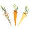 9" Orange & Yellow Fabric Carrot Easter Decorations Set